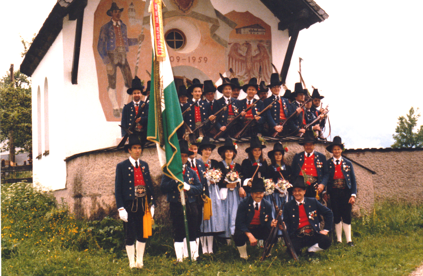 Schützenkompanie Gnadenwald in den 80iger